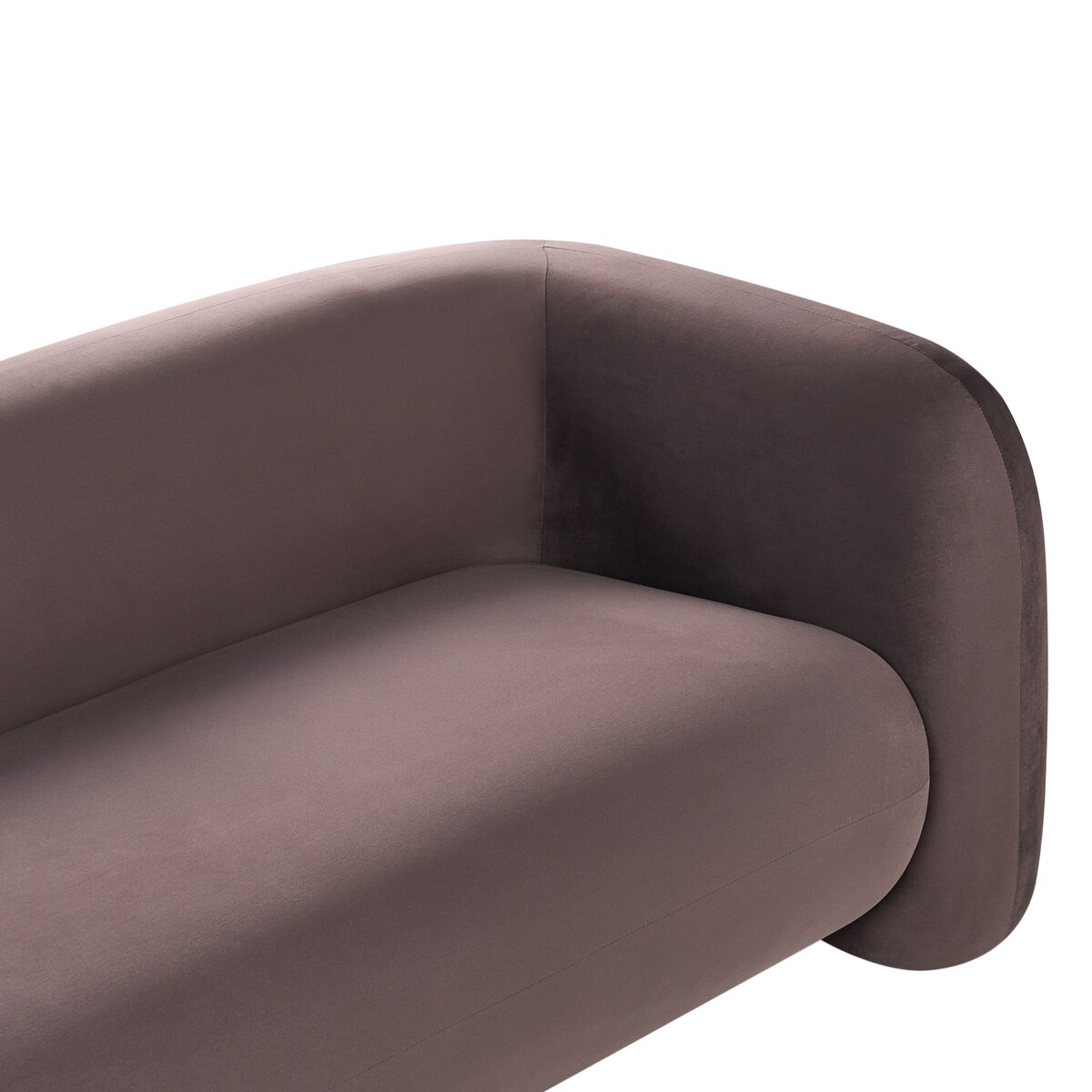 Sofa dla 3 osób LEIREN Welur Ciemnobrązowy