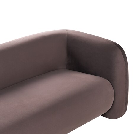 Sofa dla 3 osób LEIREN Welur Ciemnobrązowy