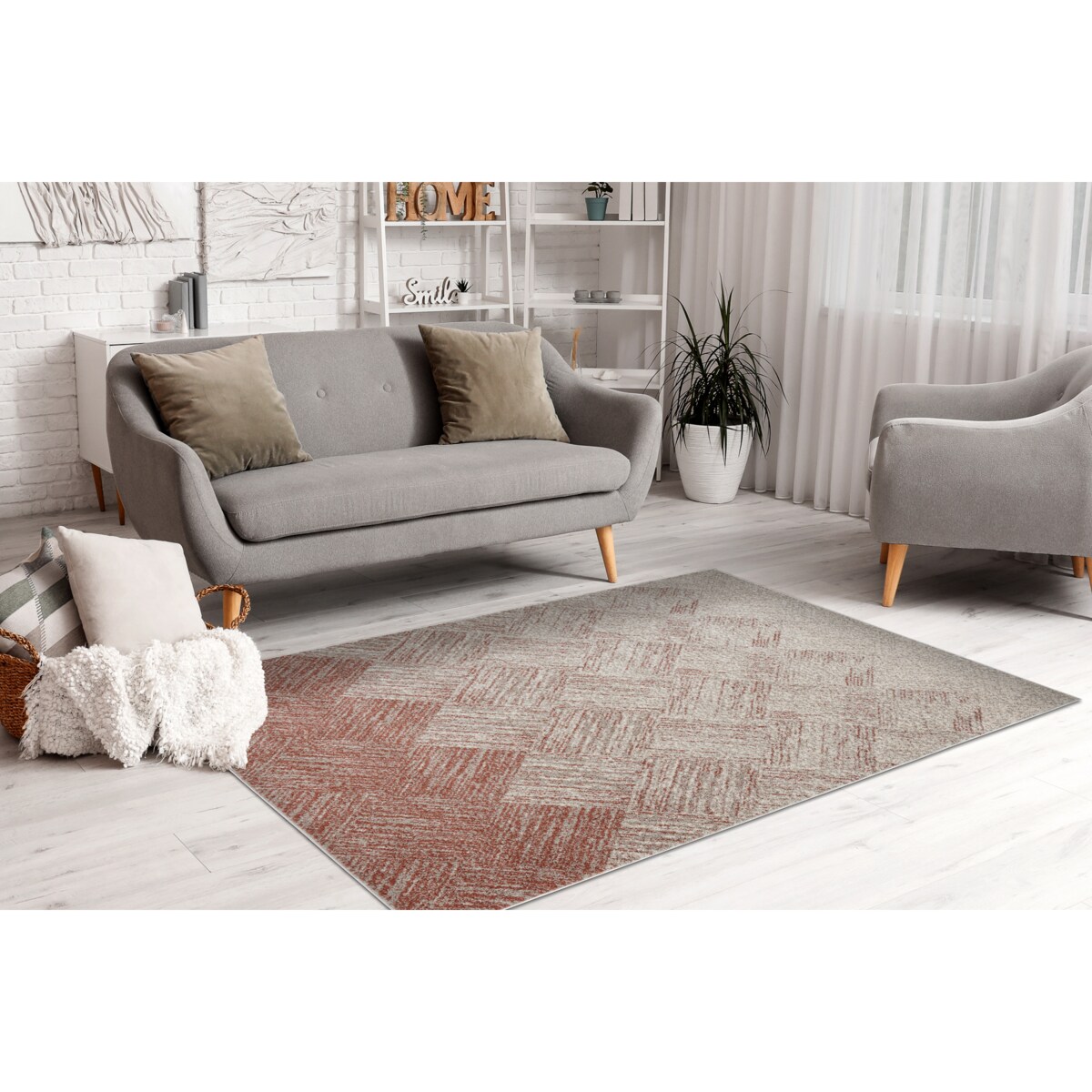 Dywan FUSION 9775 krem / terakota - 180x270 cm