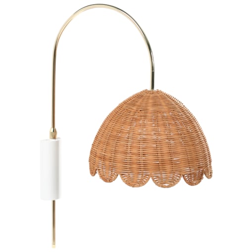 Lampa ścienna VALUKKAI Rattan Naturalny