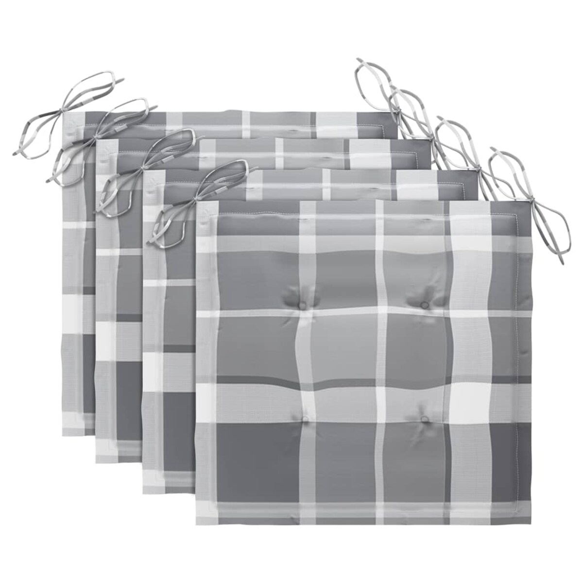 vidaXL Krzesła ogrodowe z poduszkami, 3 szt., lite drewno akacjowe