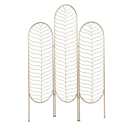 3-panelowy składany parawan pokojowy metalowy 120 x 160 cm złoty PESCIA