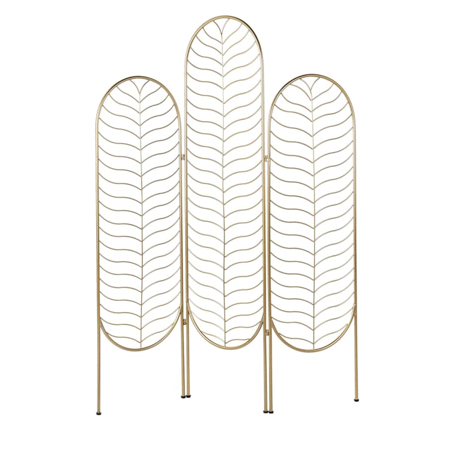 3-panelowy składany parawan pokojowy metalowy 120 x 160 cm złoty PESCIA