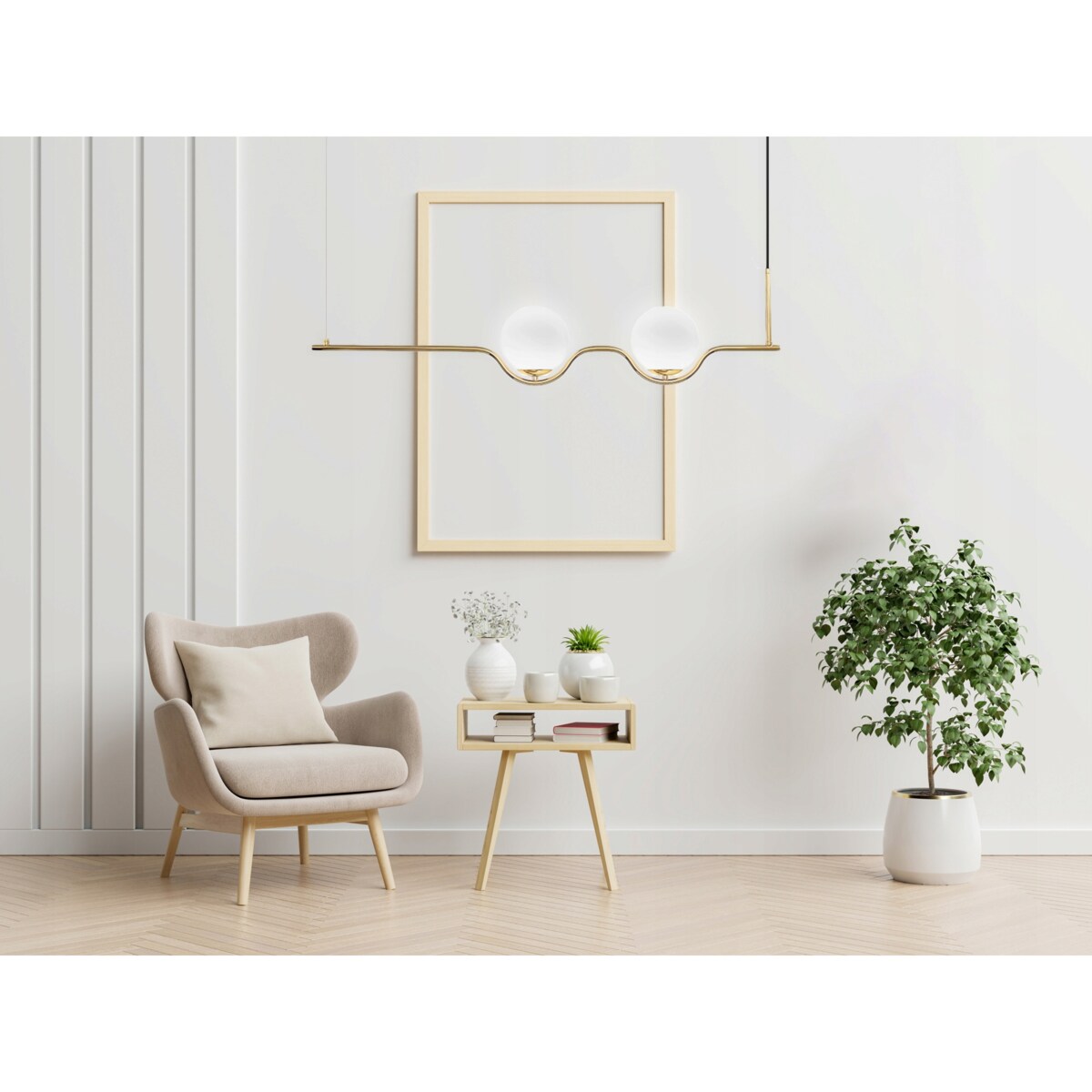 Lampa Sufitowa Nowoczesna Gold Złota E27 Klosz X2