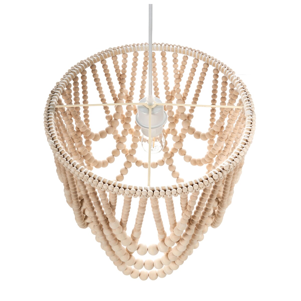 Żyrandol PUSWELI Drewno Jasnobrązowy