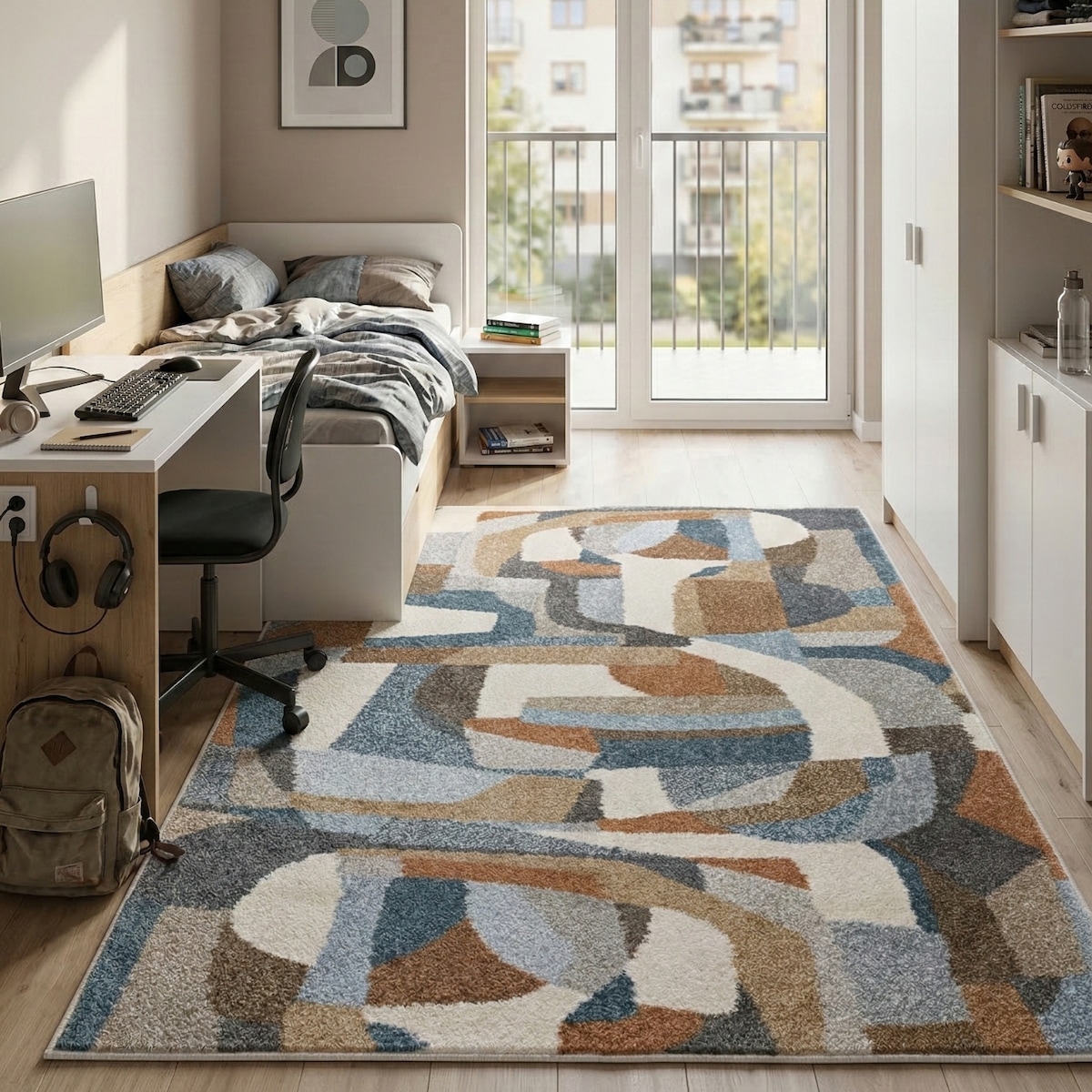 Dywan nowoczesny Lunera 160x230 cm Art Deco wielokolorowy