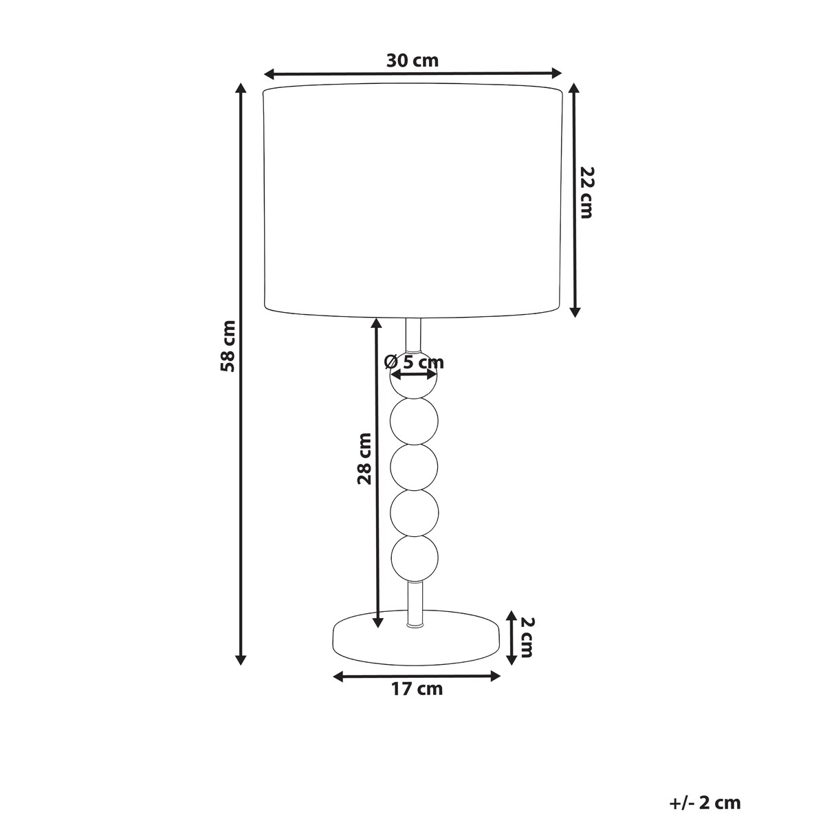 Lampa stołowa LOKY Metal Biały