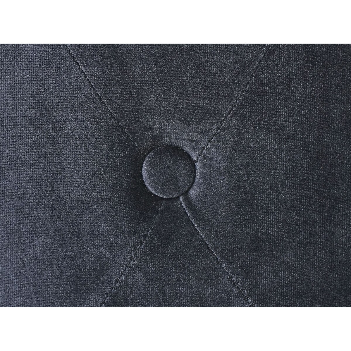 Puf CARROLLTON Welur Czarny 40 cm 40 cm 41 cm