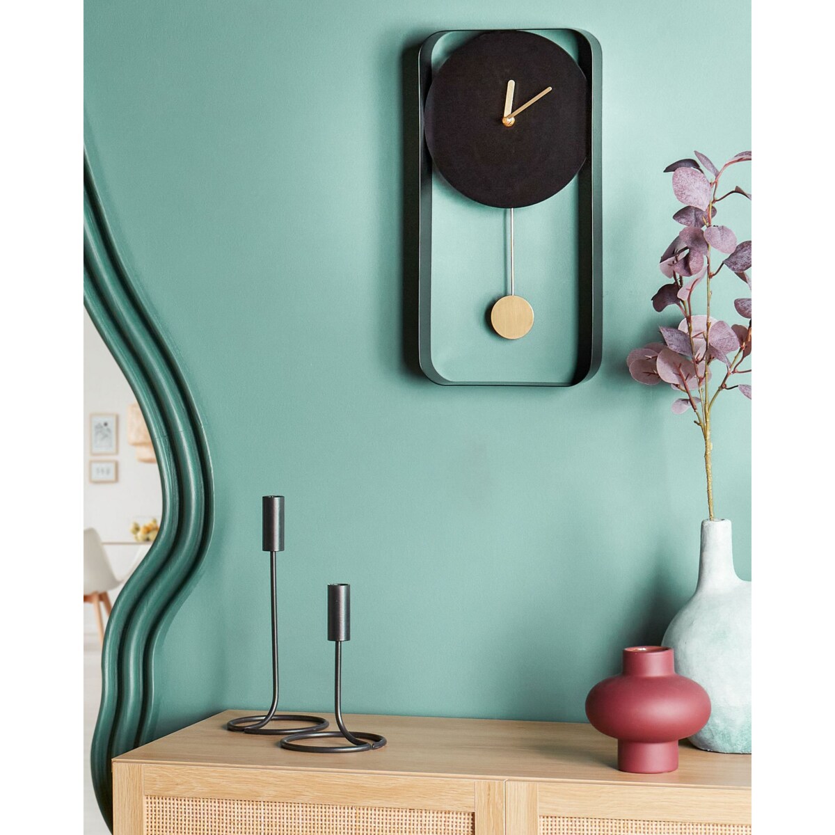 Zegar ścienny SERVOZ Stal Czarny