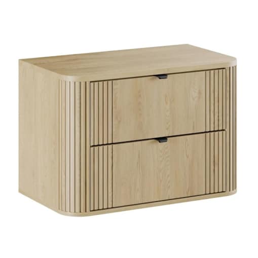 Szafka pod umywalkę nablatową OVALIA CREMONA 2S 80cm dąb cremona z blatem