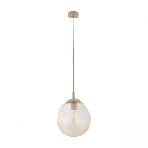 Lampa wisząca TK Lighting LAVA M SABIA 11327 beżowo-koniakowa E27 regulowana wysokość 175 cm