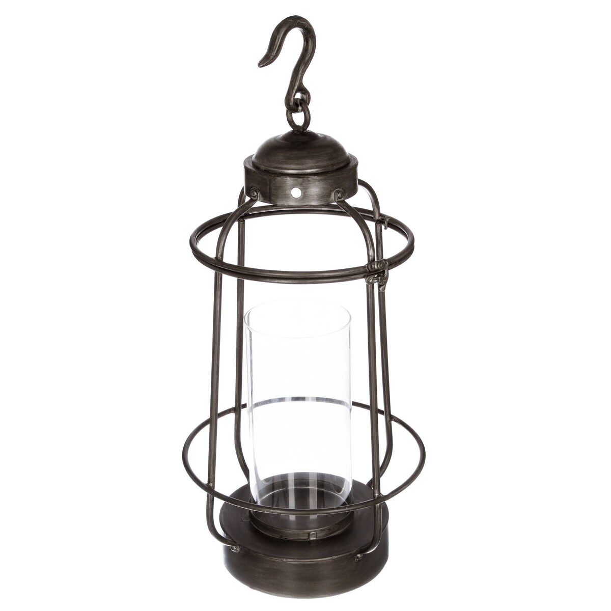 Lampion wiszący ze szkła i metalu, Ø 28 cm