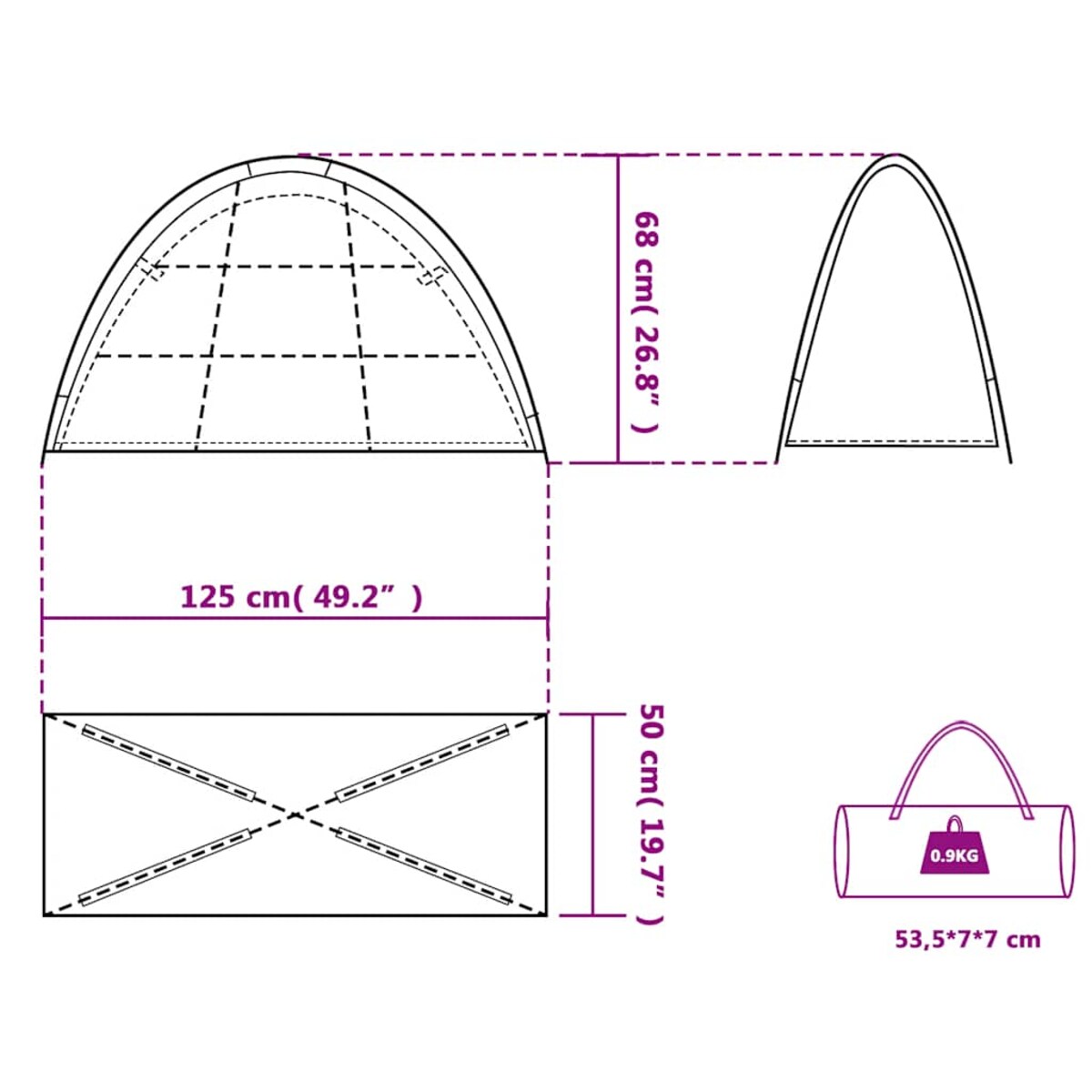 vidaXL Namiot magazynowy, 9 przegród, zielony, wodoszczelny