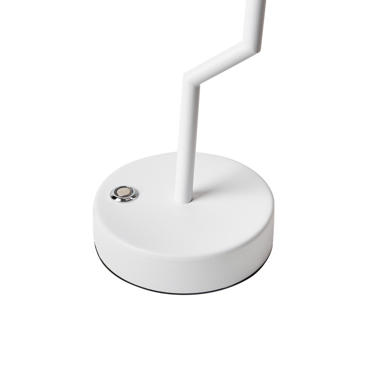 Bezprzewodowa lampa stołowa metalowa biała ALVIELA