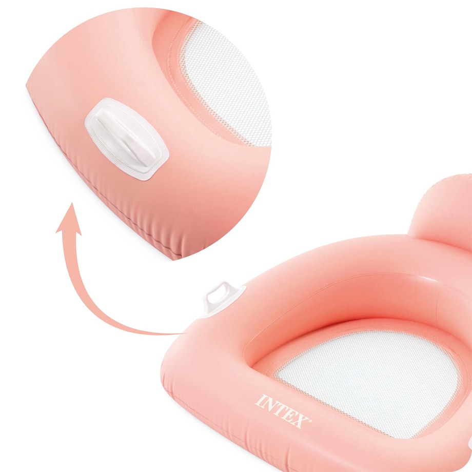 Fotel materac dmuchany Intex 56801 do pływania różowy Lounge plażowy