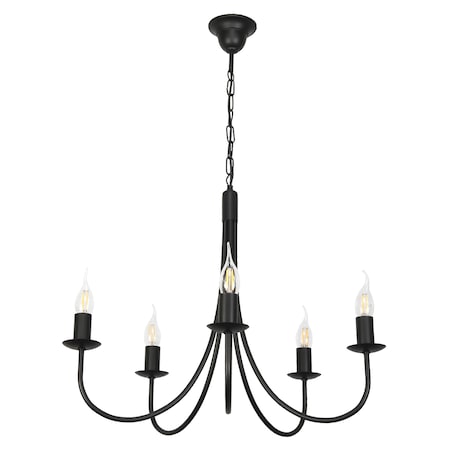 czarna lampa wisząca sufitowa 5 punktowa edylit loft do kuchni