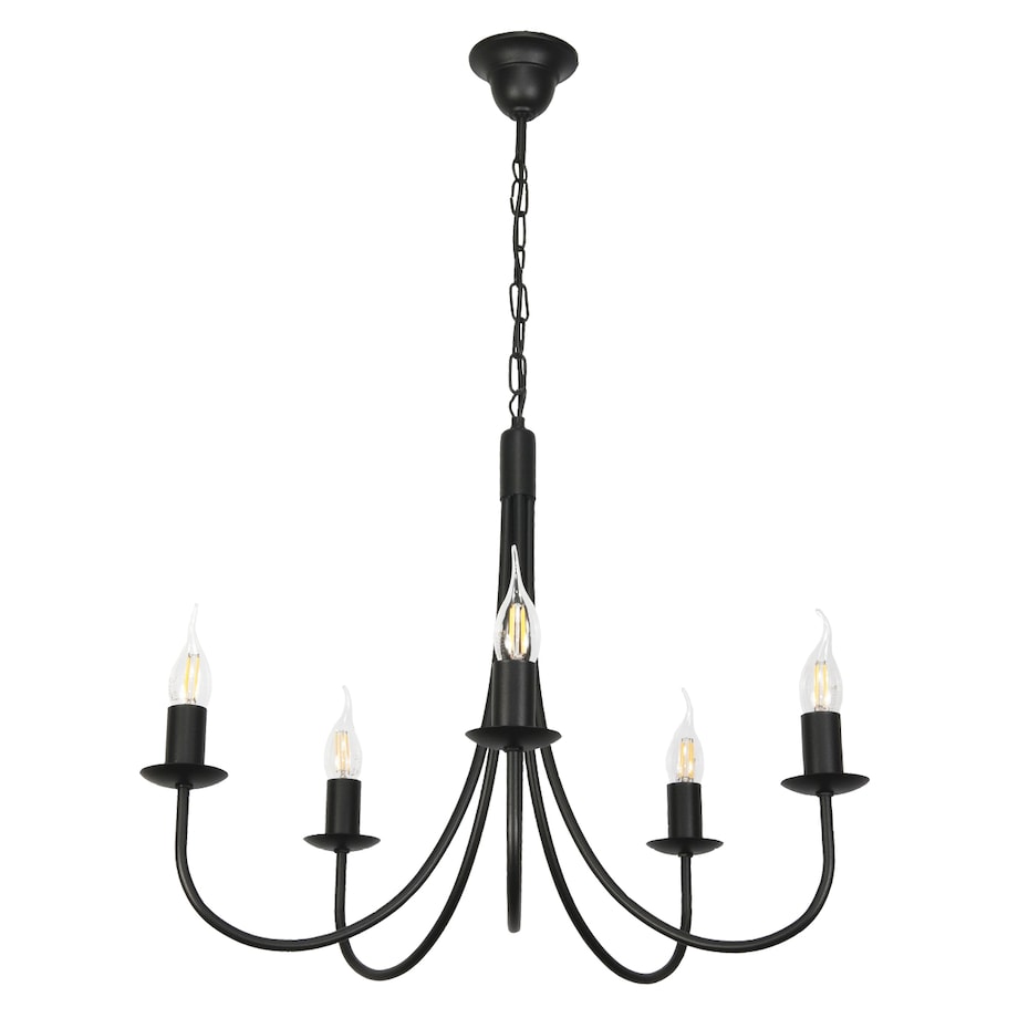 czarna lampa wisząca sufitowa 5 punktowa edylit loft do kuchni