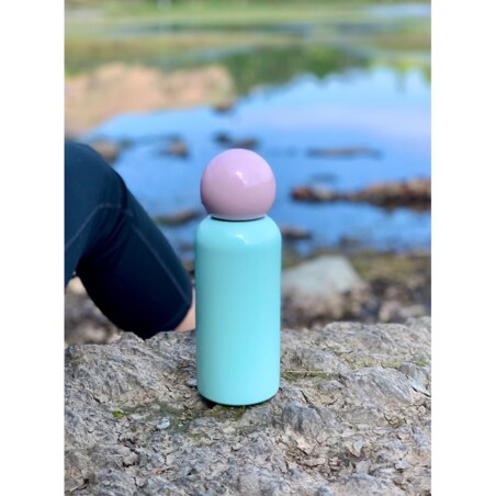 Butelka na wodę miętowo-różowa Skittle Lite, 500 ml, Lund London