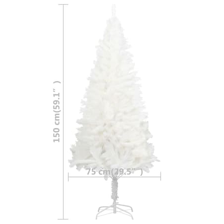 vidaXL Sztuczna choinka z realistycznymi igłami, biała, 150 cm