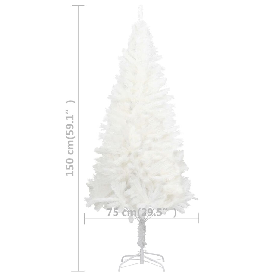 vidaXL Sztuczna choinka z realistycznymi igłami, biała, 150 cm