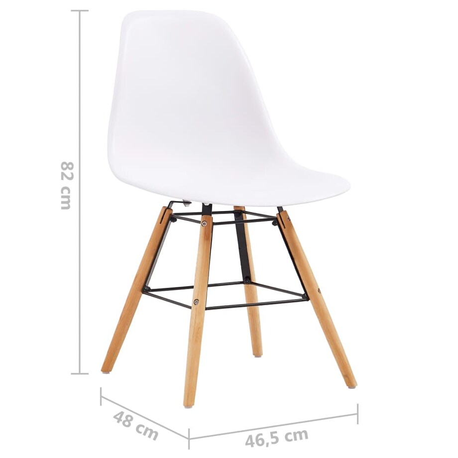 vidaXL 3-częściowy zestaw mebli jadalnianych, plastik, biały