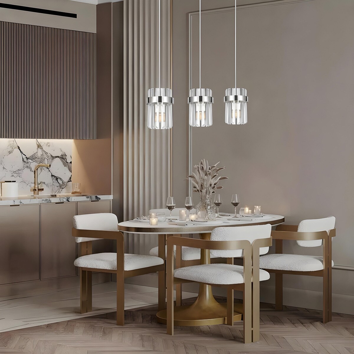 Lampa sufitowa wisząca Light Prestige Vetro chrom 3 x E14 1 szt.