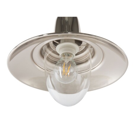 Lampa wisząca metalowa srebrna PINEGA