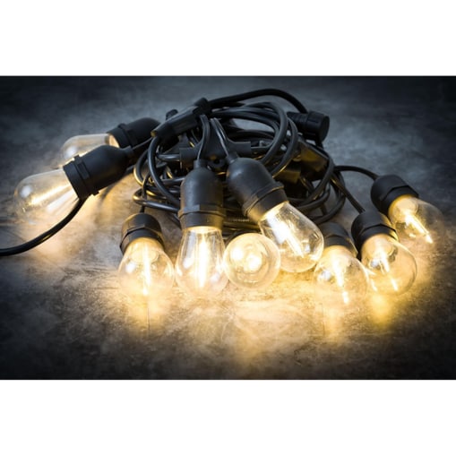 Girlanda świetlna | Wodoodporna | Żarówki LED 10m IP44 | Czarna