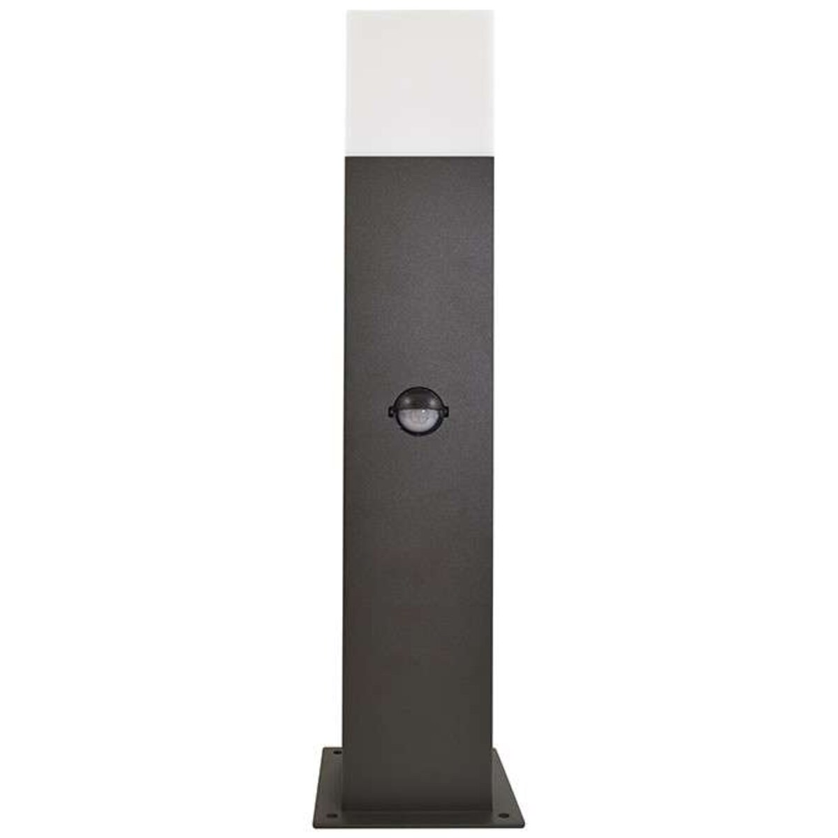 Zewnętrzna LAMPA stojąca NEW YORK 307330 Polux prostokątna OPRAWA słupek z czujnikiem ruchu IP44 grafitowy