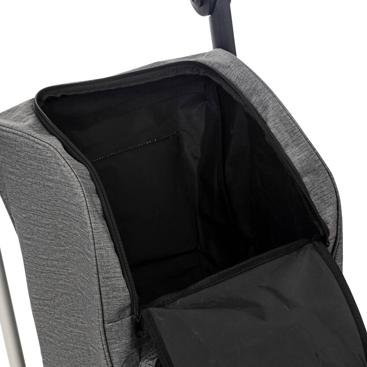 Wózek na zakupy na stabilnych kółkach, szary, 46 l | home&you