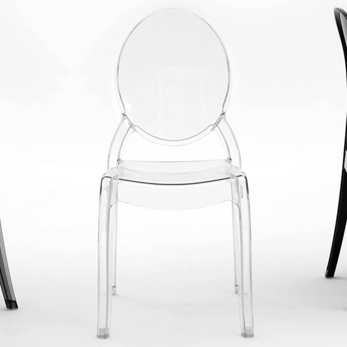 Transparentne krzesło sypialniane Elizabeth do toaletki