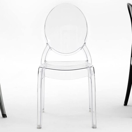 Transparentne krzesło sypialniane Elizabeth do toaletki