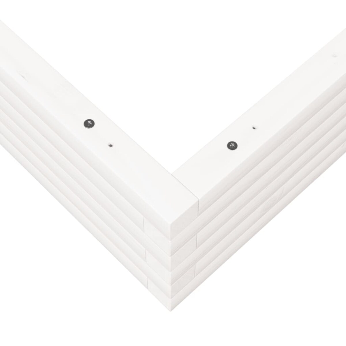 vidaXL Donica ogrodowa, biała, 100x100x23 cm, lite drewno sosnowe