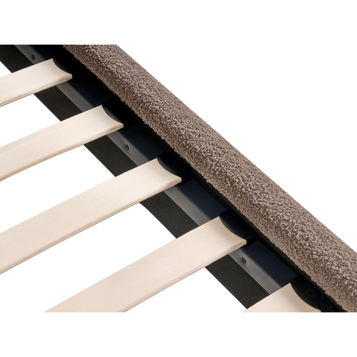 Łóżko Boucle LUNAN 120 x 200 cm Beżowoszary