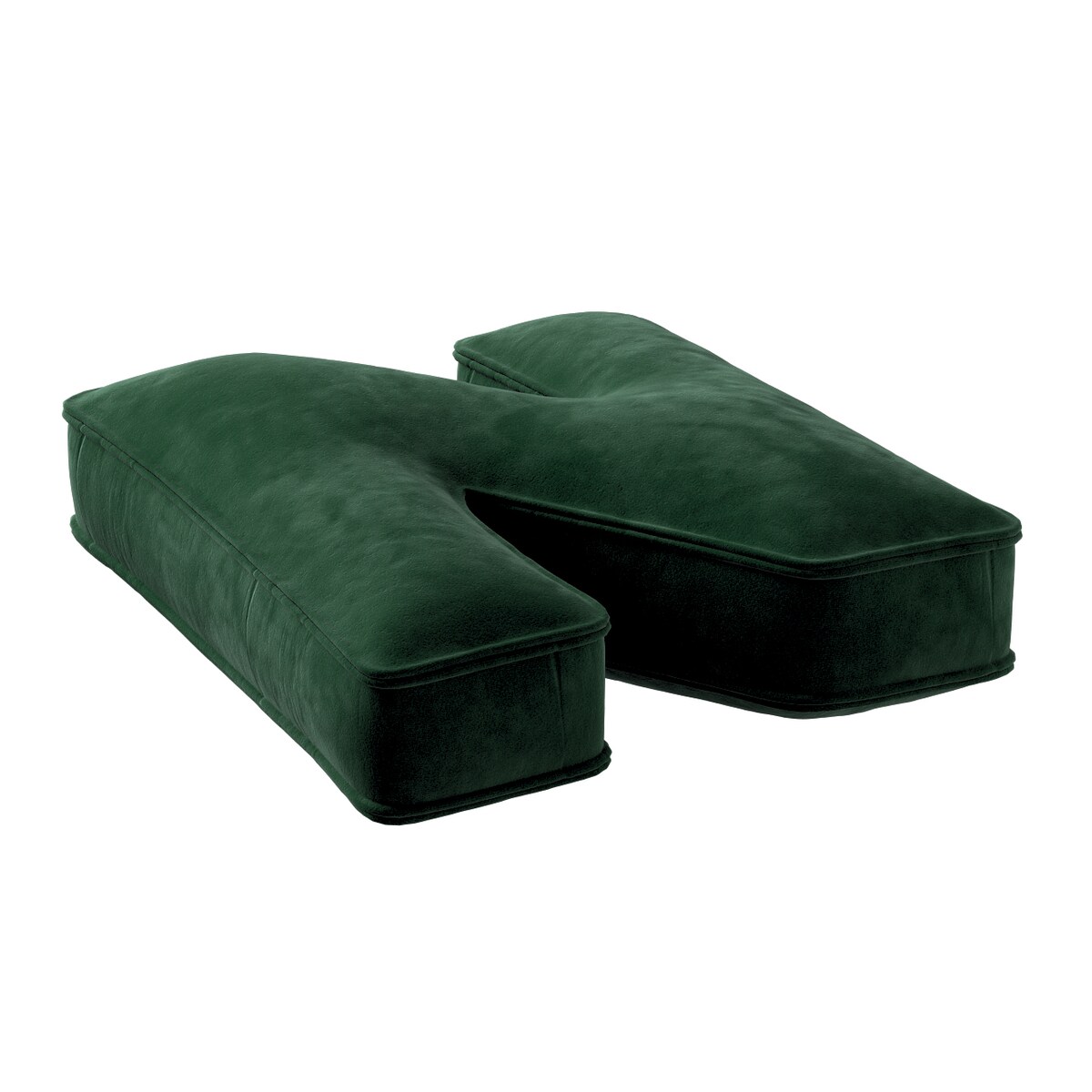 Poduszka literka N, butelkowa zieleń, 30x40cm, Posh Velvet