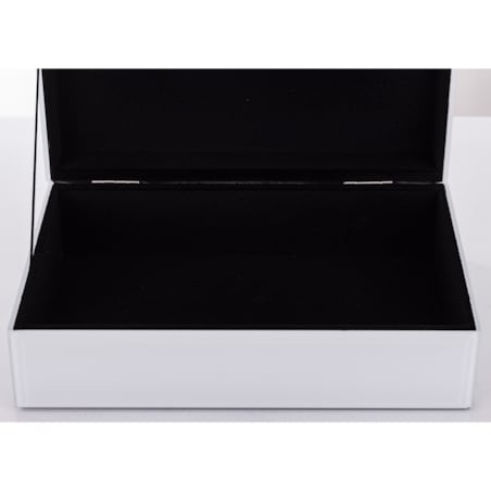 Szkatułka z MDFu z agatem 8x24,5x18,5 cm biała