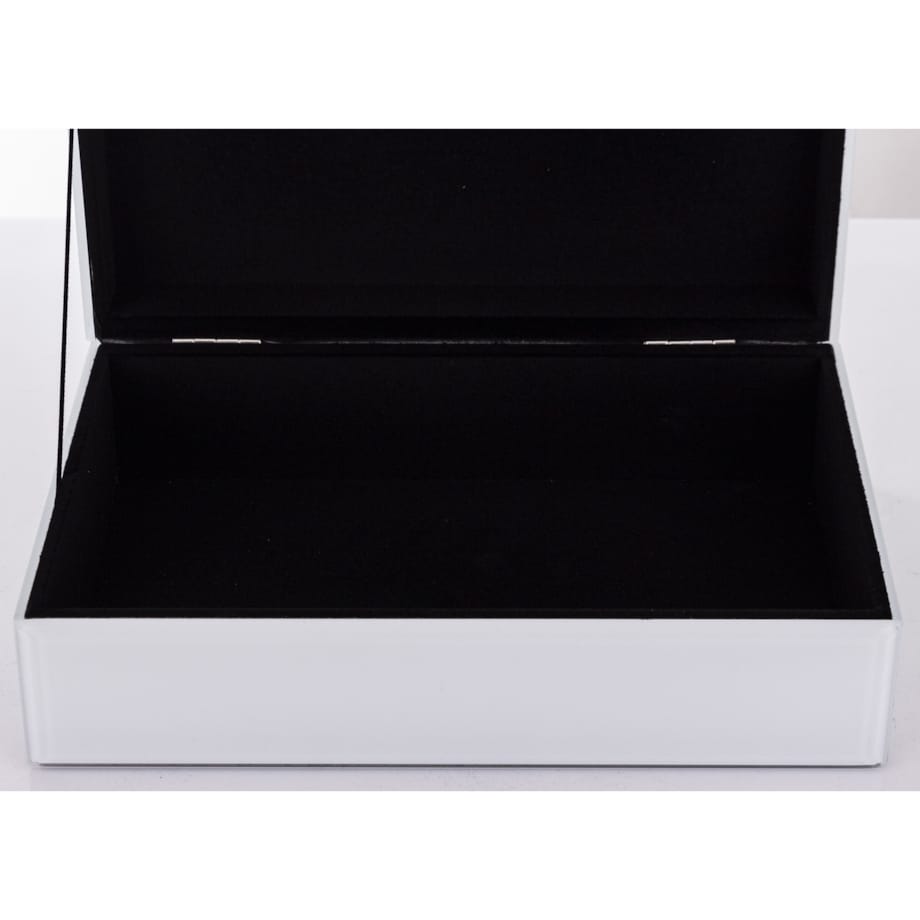 Szkatułka z MDFu z agatem 8x24,5x18,5 cm biała