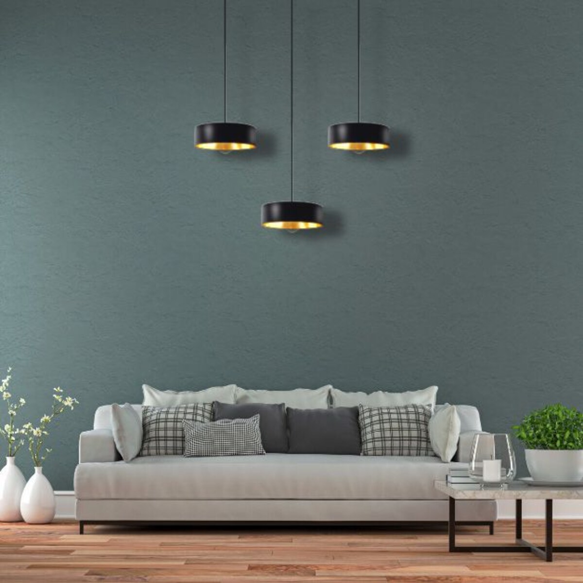 Lampa Wisząca APP1333-1CP BLACK GOLD