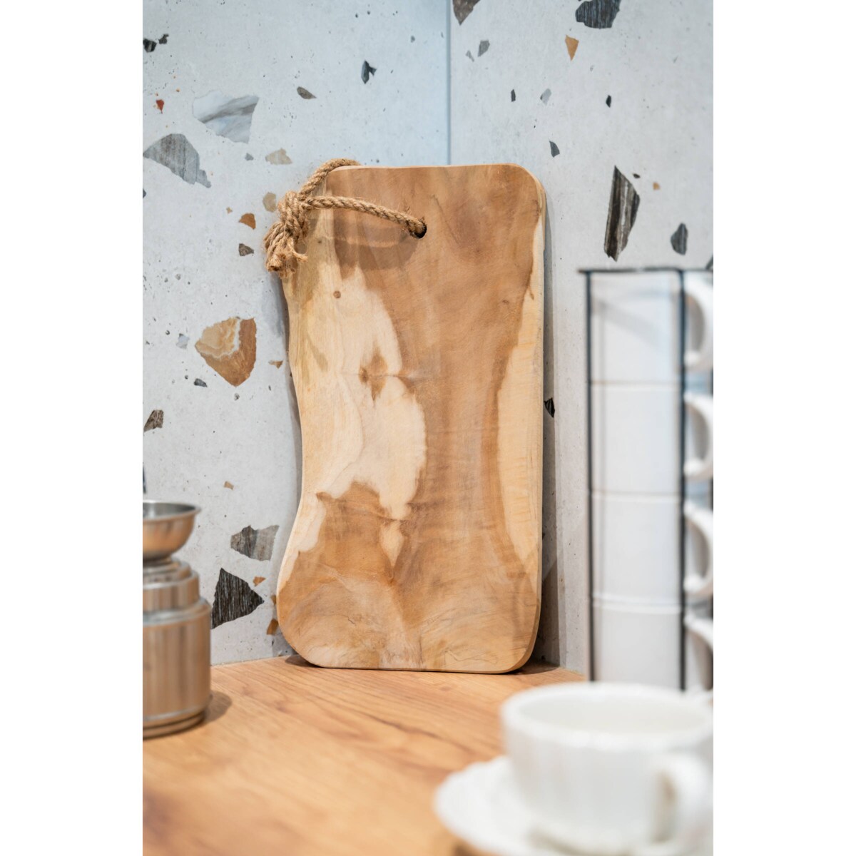 Podstawka na stroiki 20 x 35 cm, dekoracyjna taca z drewna tekowego