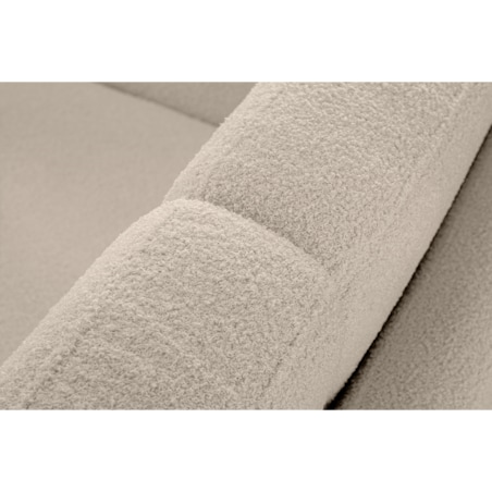 KONSIMO TAGIO Skandynawska 3-osobowa sofa pluszowa w kolorze kremowym