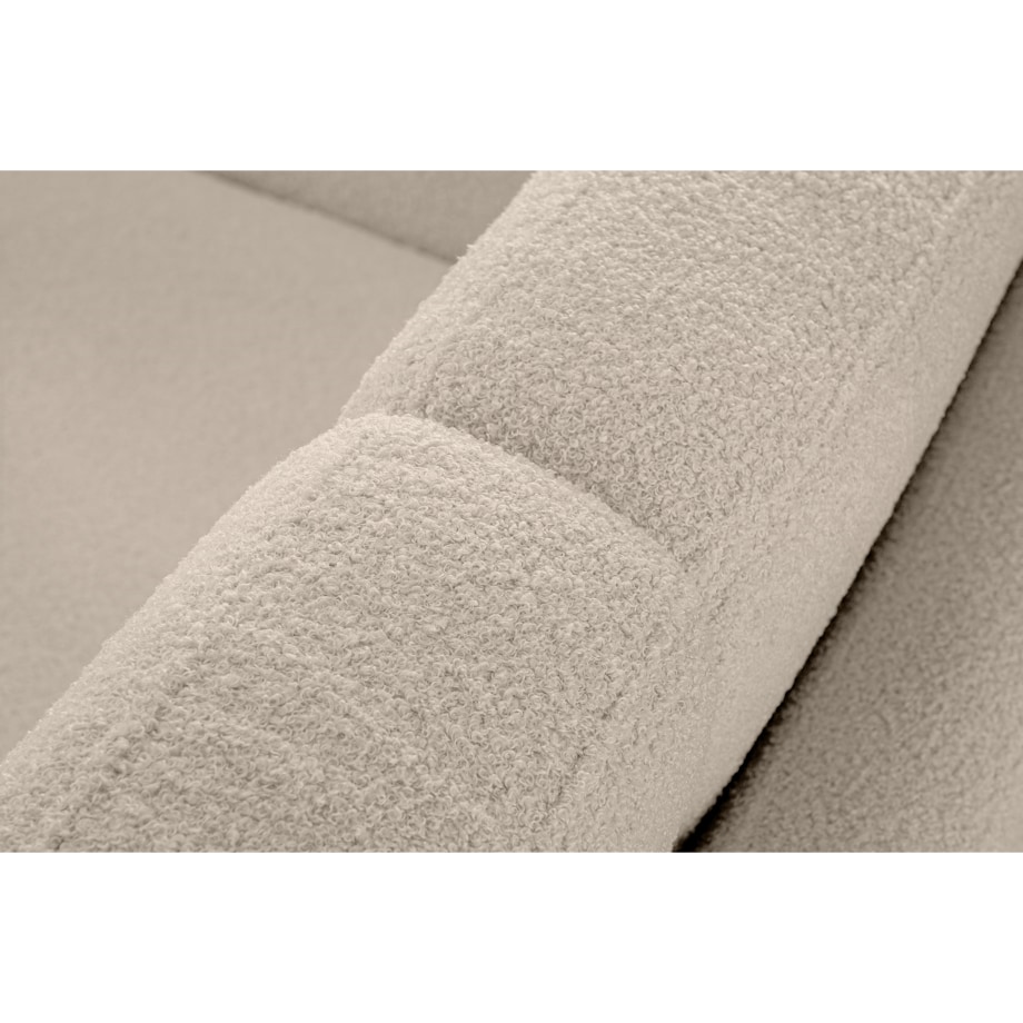 KONSIMO TAGIO Skandynawska 3-osobowa sofa pluszowa w kolorze kremowym