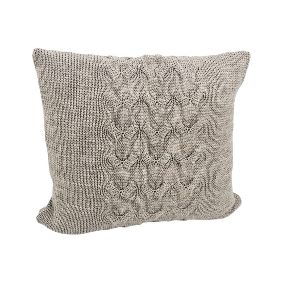 Poszewka dzianinowa na poduszkę z wełną 45x45 cm – AREZZO TAUPE