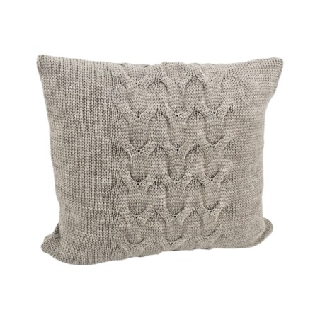 Poszewka dzianinowa na poduszkę z wełną 45x45 cm – AREZZO TAUPE