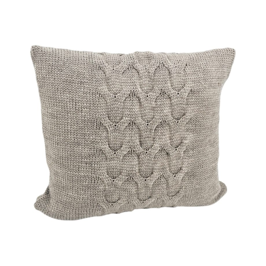Poszewka dzianinowa na poduszkę z wełną 45x45 cm – AREZZO TAUPE