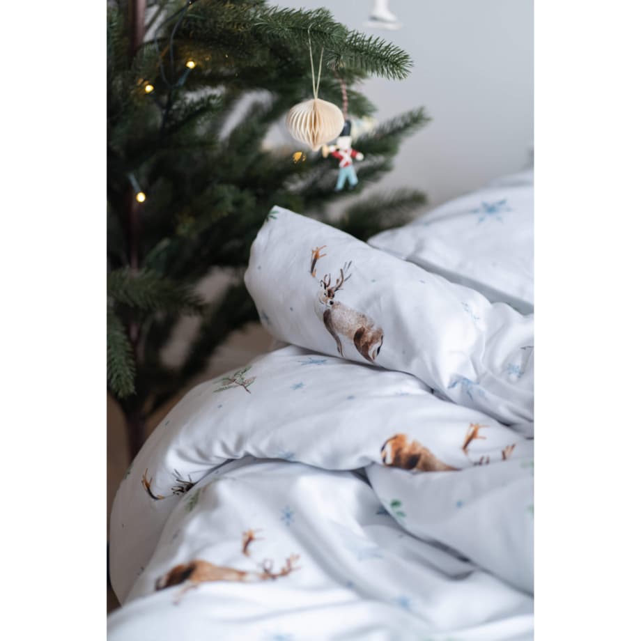 Pościel świąteczna Renifery 200/200 + 2 x 70/80 cm