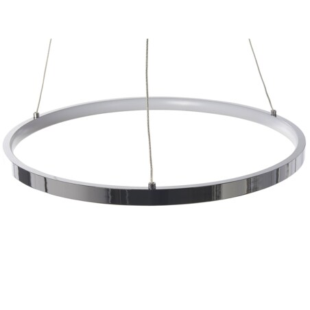 Lampa wisząca LED metalowa ø 40 cm srebrna JORDAN