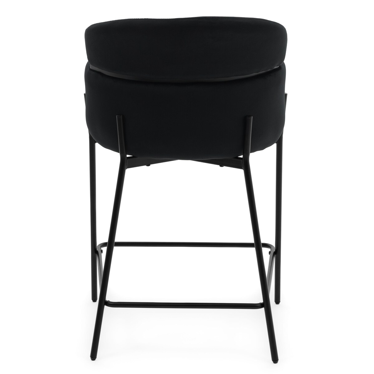 Hoker tapicerowany welurowy do salonu BOLZANO czarny