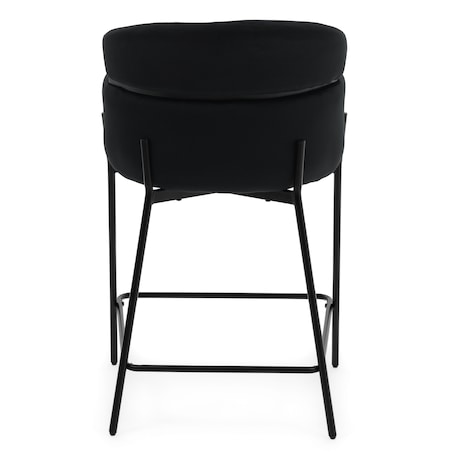 Hoker tapicerowany welurowy do salonu BOLZANO czarny