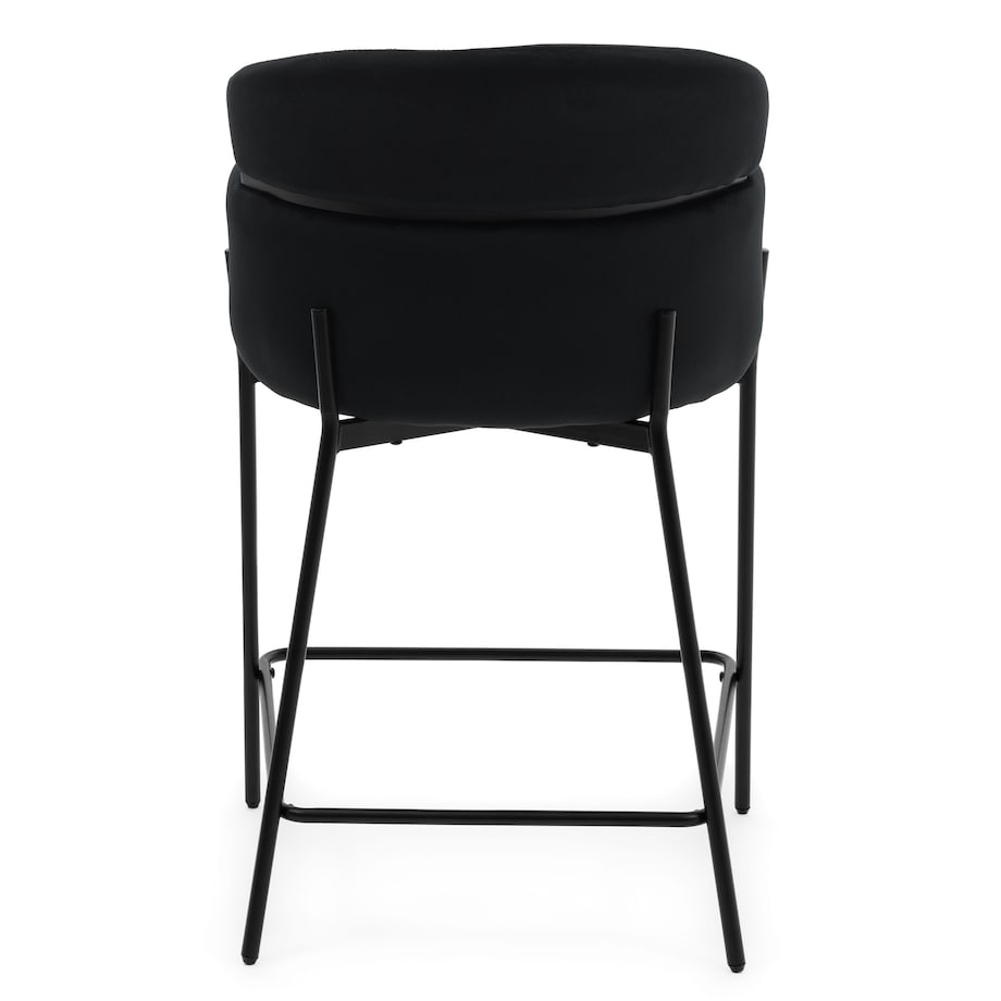 Hoker tapicerowany welurowy do salonu BOLZANO czarny