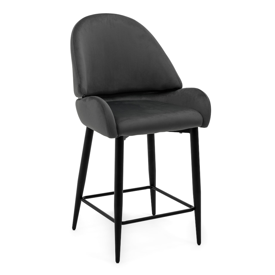 Hoker tapicerowany welurowy do salonu BERGAMO szary